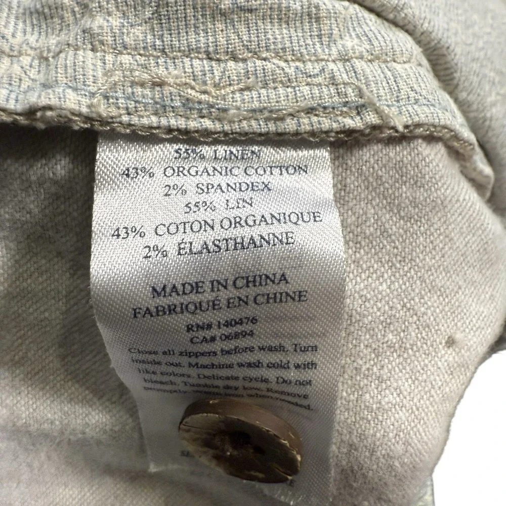 Faherty Men's Shorts Size 38 Drawstring Tan Khaki Beige Linen-Blend 6.5 inseam